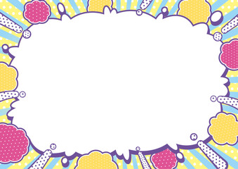 Pop-up speech bubble frame A