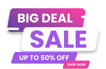Gradient Modern Big Deal Sale Banner Promotion Announcement Template