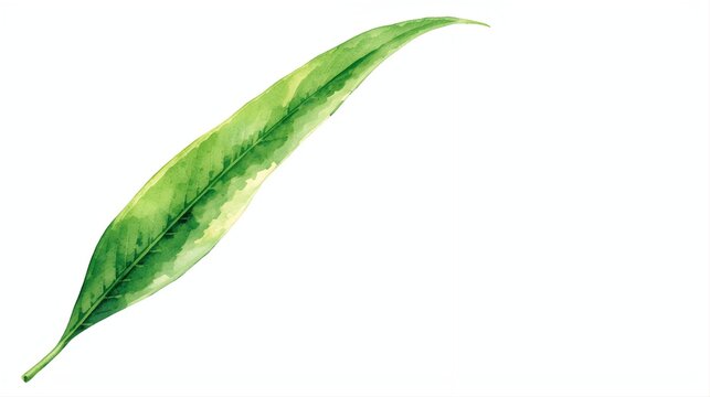 Minimalist Pandan Leaf: Thai Aromatic Watercolor Illustration