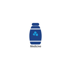 Pill Bottle Icon for Medicine and Healthcare &ndash; Vector Illustration on Transparent Background