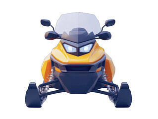 Front View of Snowmobile for Winter Adventures with transparent backgrounds