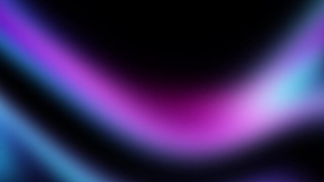 Glowing neon light leaks colour flow wave shaped overlay effect smooth transitions of seamless colors with endless loop on dark. Multicolour gradient wave transitions motion graphics video.