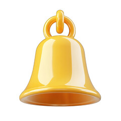 Golden bell with elegant curves, designed for celebratory moments with transparent backgrounds