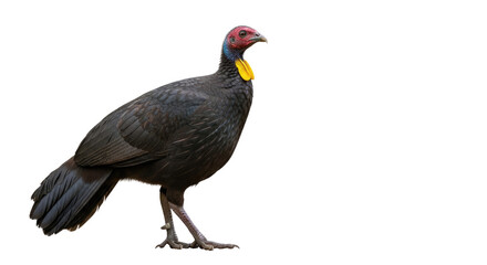 Obraz premium Wildlife Bird with Black Plumage and Red Head.