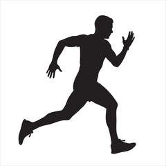 silhouette of running man