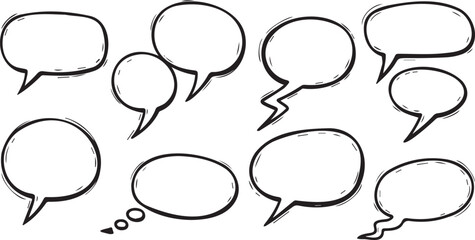 Fototapeta premium Speech Bubbles Isolated on White Background