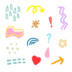 set of colorful icons vector for design