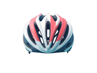 Isolated cycling helmet with streamlined design and bold color accents