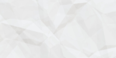 White crumpled paper background with a textured, wrinkled style. The background is predominantly white, adding a layered white effect. Paper texture background vector.