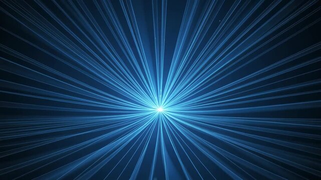 Stunning blue light rays radiating from a central point, perfect for digital backgrounds and abstract designs