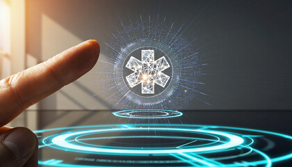 utting Edge Laboratory Research with Gloved Scientist Using Pipette, Advanced Biotechnology Interface, Digital Chemical Structures, Futuristic Blue Tech Overlay High-Tech Medical Innovation Background