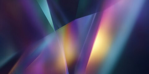 Abstract background with soft blue refraction animation effect forms seamless loop render as prismatic shape glows gently, dreamy mood and fluid motion invite calm focus and creative wonder