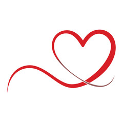 red heart vector