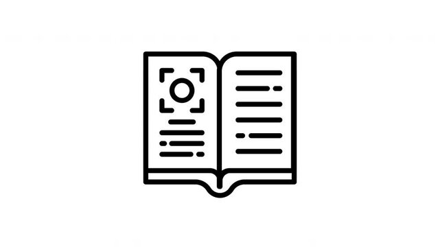 Animated Open Book Learning Concept