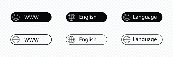 Translate vector icon. Change language button isolated on transparent background. Element for web, mobile or user interface. Vector illustration. Vector Illustration .EPS 10 .