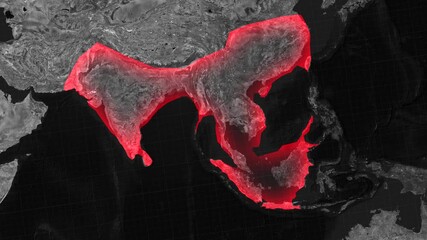 Historical World Map Timeline 123.000 BC, Homo erectus map animation