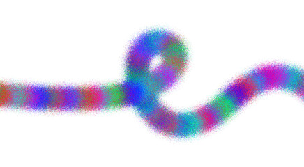 Abstract candy powder streak lines wavy curved horizontal rainbow snake psychedelic rainbow fantasy lines on transparent background 