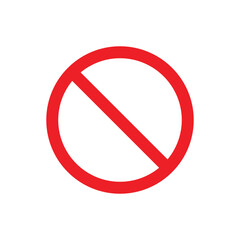 Prohibition sign, Not allowed sign isolated on transparent background