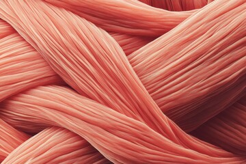 Detailed microscopic view of human muscle fibers showcasing intricate biological structure for scientific study.