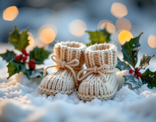 Cozy Baby Booties with Holly