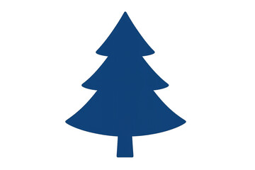 Obraz premium Christmas tree blue graphic icon for holiday season and winter celebration symbol design on transparent background