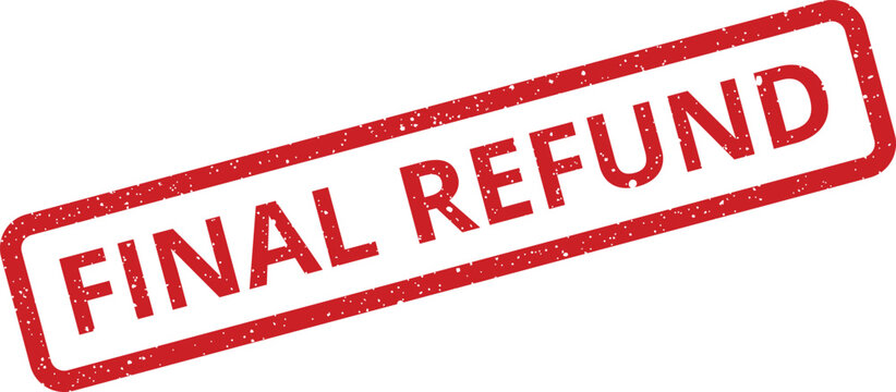 Refund Policy Text Stamp, Business Concept Background Stock