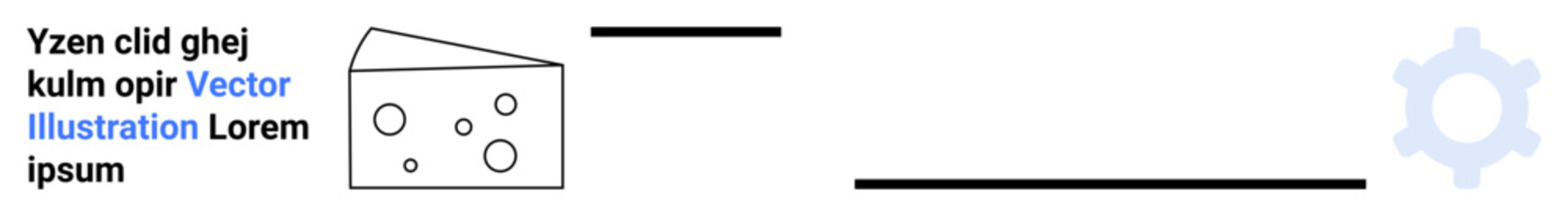 Business workflow, automation, technological processes, data visualization, food industry, conceptual design. Image features a cheese slice, gear symbol and text. Business workflow and automation