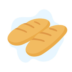 Warm bakery style featuring fresh minibaguette pair in soft golden tones, minibaguette texture adding artisan charm ideal for recipe visuals, branding and food themes.