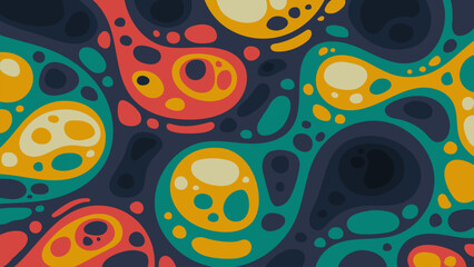 Colorful seamless circle pattern background illustration