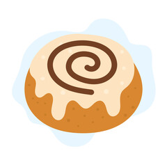 Warm bakery vibe showcasing iced cinnamonroll with sweet swirl detail, cinnamonroll texture creating cozy dessert mood perfect for cafe, brunch and comfort-food themes.