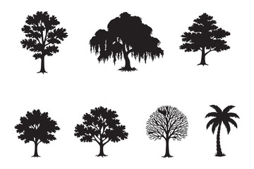 Fototapeta premium Black Tree Silhouette Pack