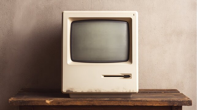 Close-up of Vintage Old Computer Mainframe - Nostalgic Electronic Device Decoration Material
