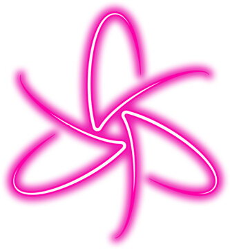 Abstract Neon Floer Glowing Png 