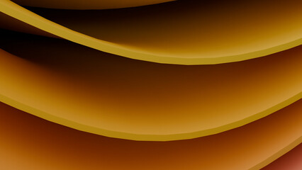 Abstract Purple and Orange Wavy Ribbons 3D Background