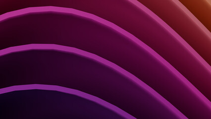 Abstract Purple and Orange Wavy Ribbons 3D Background