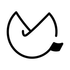 fortune cookie glyph icon