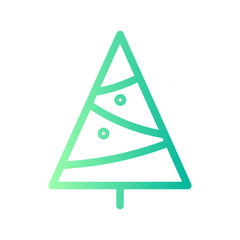 christmas tree gradient icon
