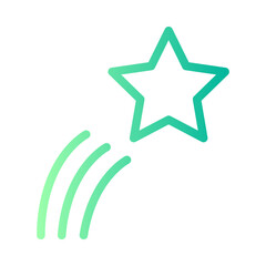shooting star gradient icon
