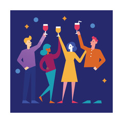 New Years Eve Party Toast Celebration