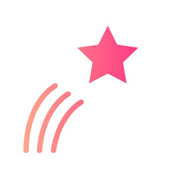 shooting star gradient icon