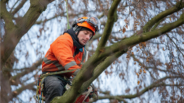Arborist Trimming Tree