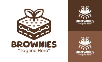 Brownies Logo Rich Chocolate Dessert Identity