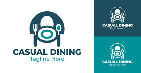 Casual Dining Logo Bold Contemporary Food Symbol