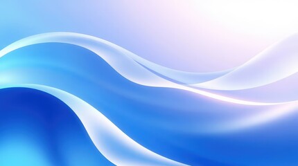 Fototapeta premium Abstract blue wave background with gradient light effect