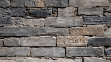 Obraz premium Close-up of a durable stone wall with rectangular blocks in interlocking pattern,