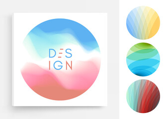 Spheres. The word DESIGN. 3D vector illustration for brochure, poster, cover, card, presentation, flyer or banner.