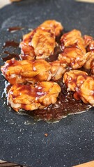 Chicken Wings with Sticky Brown Sauce