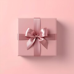 white gift box with pink ribbon