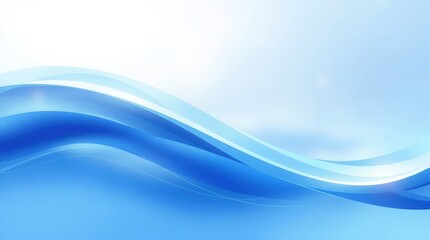 Smooth blue wave background with gradient effect