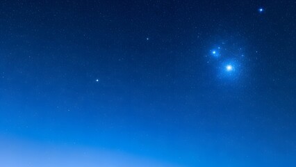 Beautiful night sky with stars and constellations